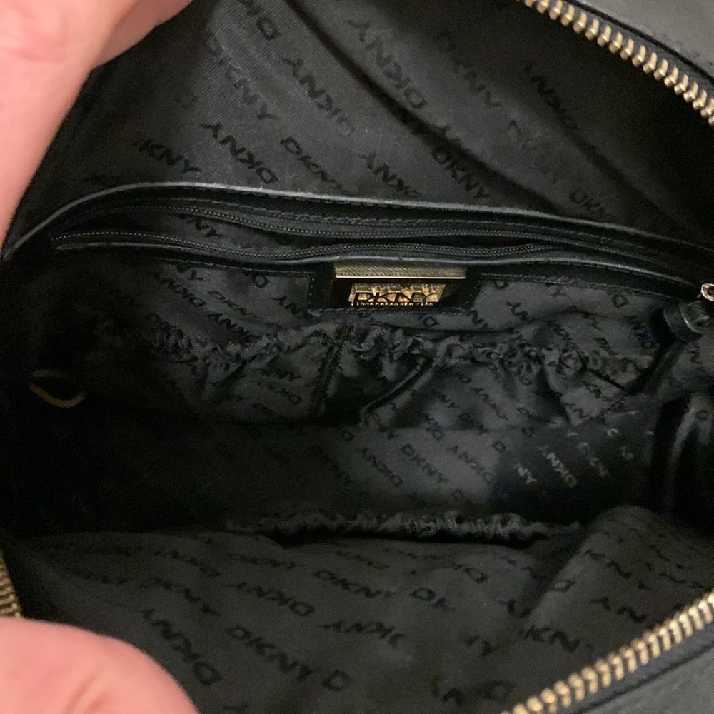 DKNY Saffiano Leather Top Zip Round Satchel - Picture 5 of 11